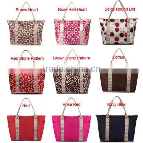 Multifunctional Beige Polka Dot Diaper Shoulder Bag (BMTN004)