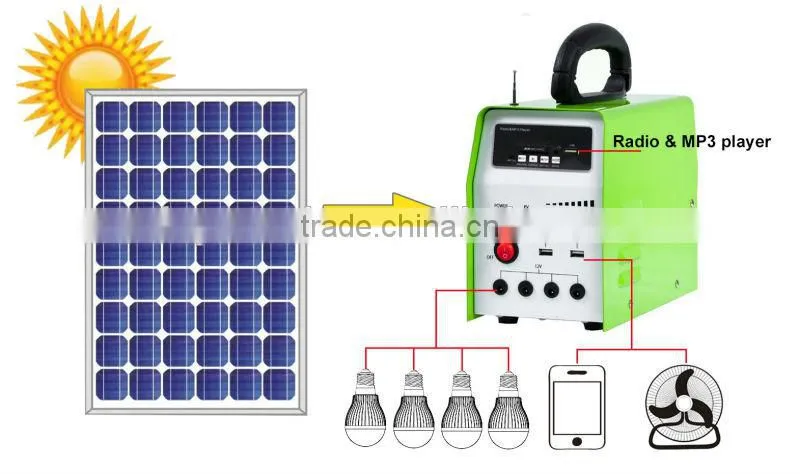 2015 Hot Sell solar home light system 10W, solar panel system 10W, solar power generator 10W