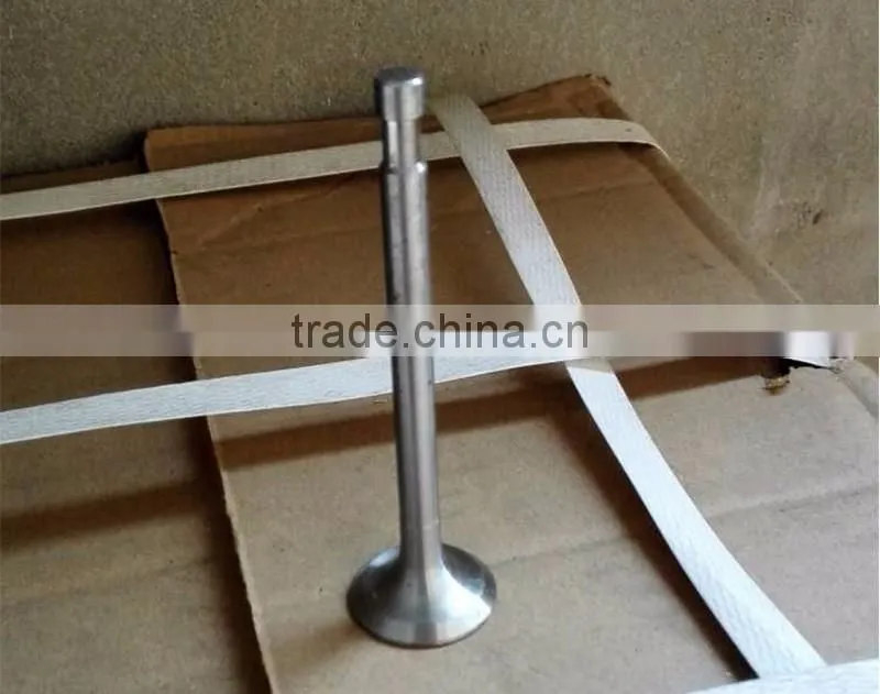 Intake and exhaust valves for single cylinder tractor engine