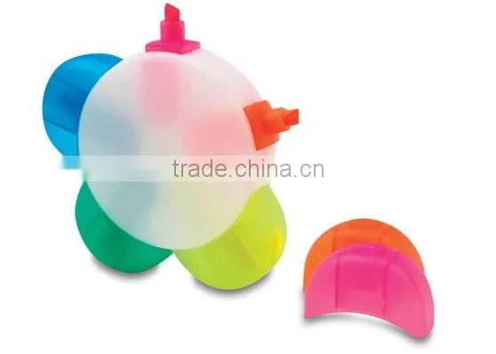 3 in 1 triangle shaped highlighter pen maker/multi colored highlighter pen/office & school supplies