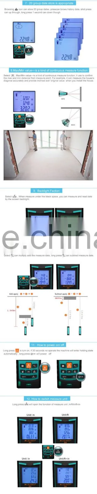 100M Distance Meter Laser Distance Meter Digital Measurement