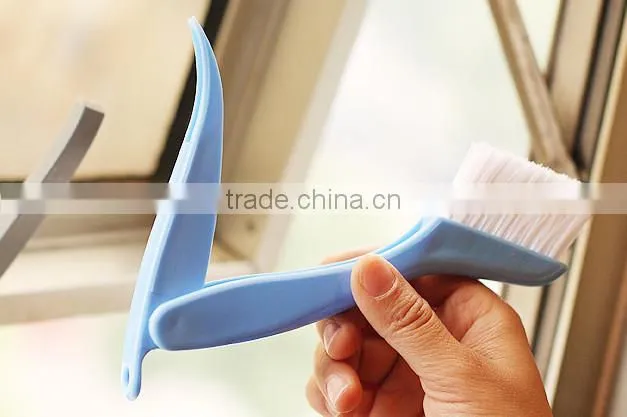 household louver window gap groove cleaning brush scraper 2 in 1