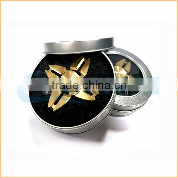 Best promotion gifts metal spiral spinner Aluminum four finger gyro