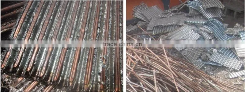 3T/DAY waste radiator recycling copper wire stripper machine for copper pipe and aluminum separating BS-1200P