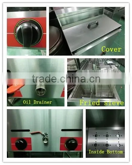 Industrial Gas 1-tank double basket fryer(ZQW-74)