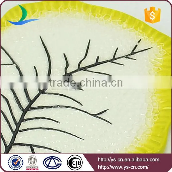 yellow leaf porcelain board with clear vein