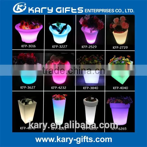 Flower Pot Rechargeable Plastic LED Plant Pot