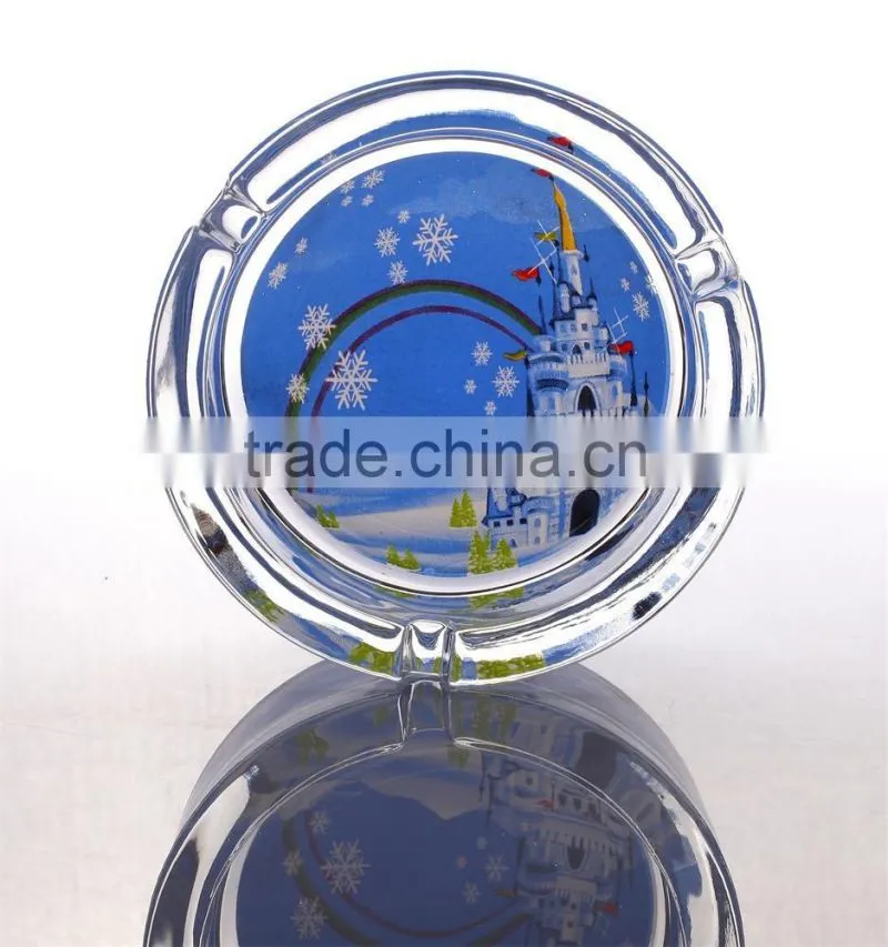 Cheap Funny Glass Ashtray clear glass round ashtray