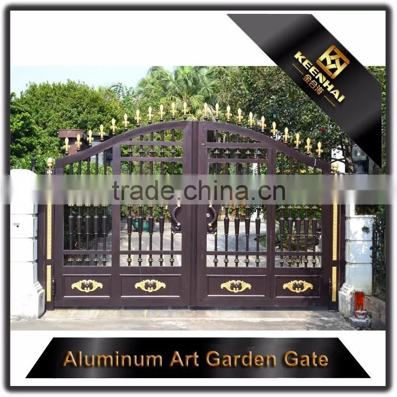 Villa Garden Decorative Powder Coated Modern Aluminum Metal Garden Fence Gate