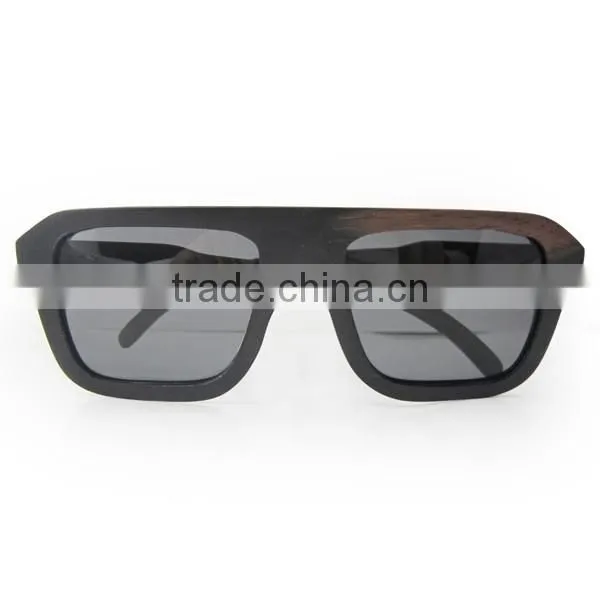 Ebony Wood Sunglasses With Customized Logo Engraved
