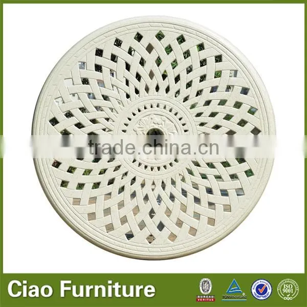 KD chairs & White table aluminium furniture
