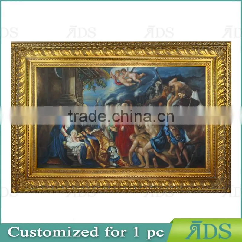 Gold Foil Screen Printing Frame with Painting