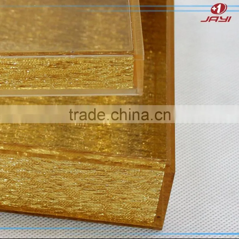 2017 new design houseware golden acrylic plastic packing box