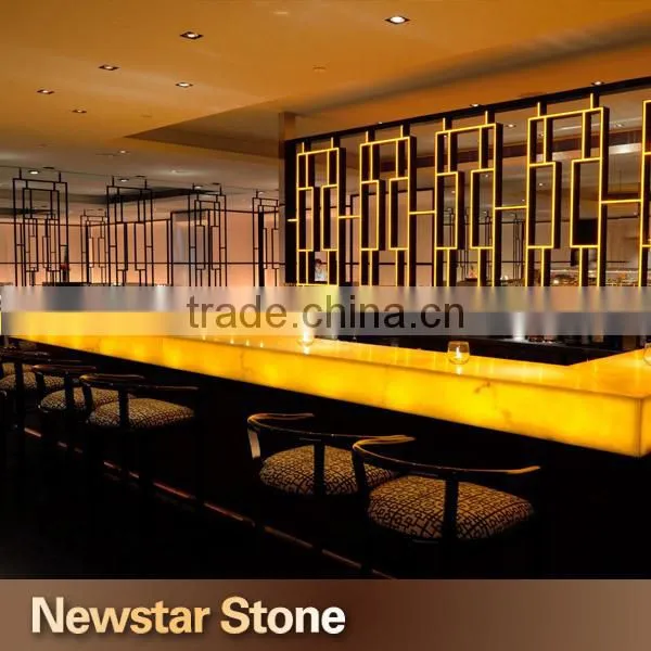 Chinese polished backlit onyx bar countertop,onyx countertop