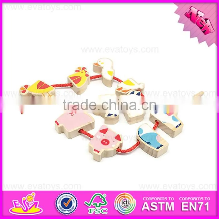 2016 hot sale wooden animal toy, best wooden animal toy W11E058