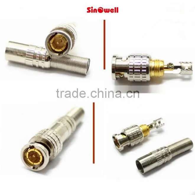 75 ohm RG58,/RG59/ RG6 Male connector for CCTV