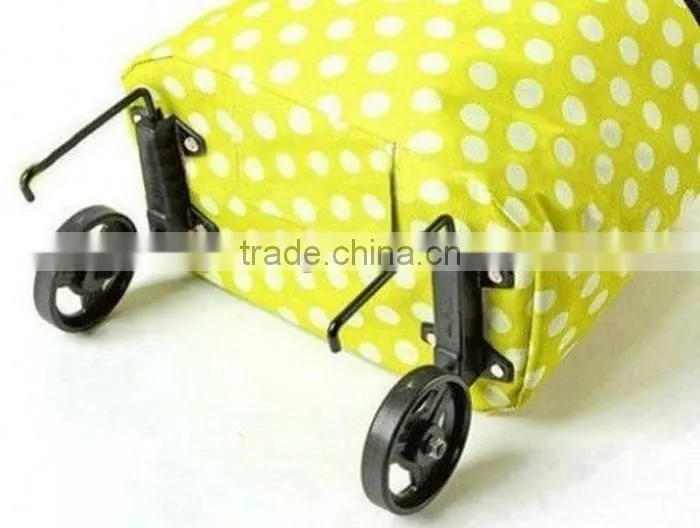 Large Size Folding Shopping Trolley On Wheel Luggage Bags Convenient