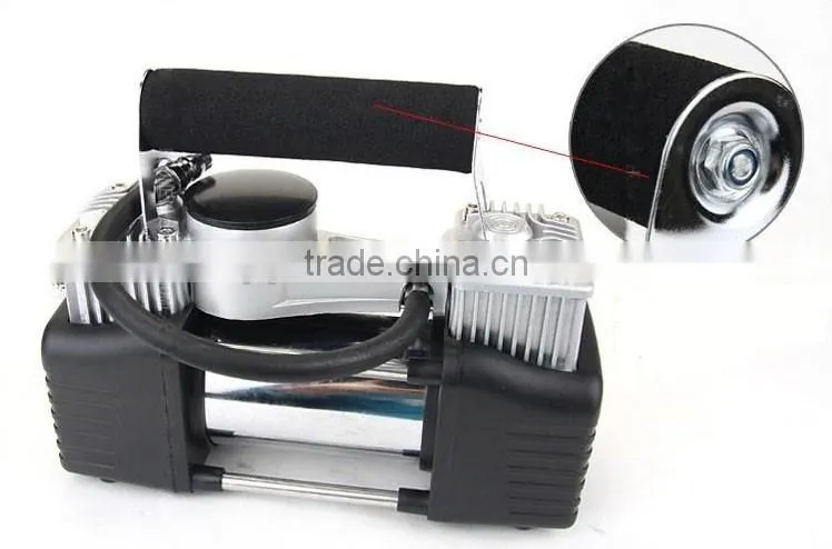S20205 New 12V Double-Cylinder Car inflatable Pump Air Compressor Tire Inflators Tool