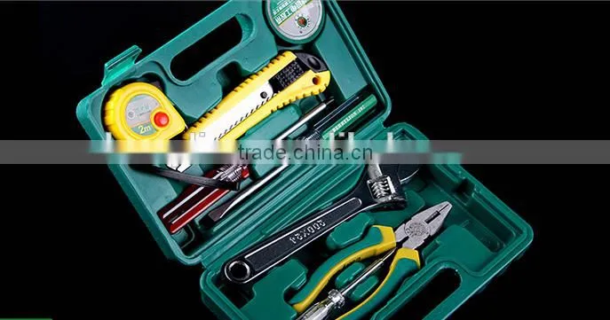 Berrylion hot sell 8pcs Tool Set Household Toolset with ABS tool box