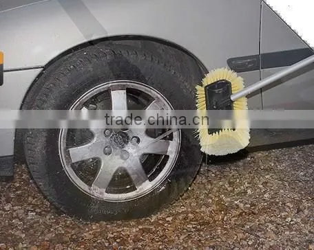 Telescopic water flow car brush