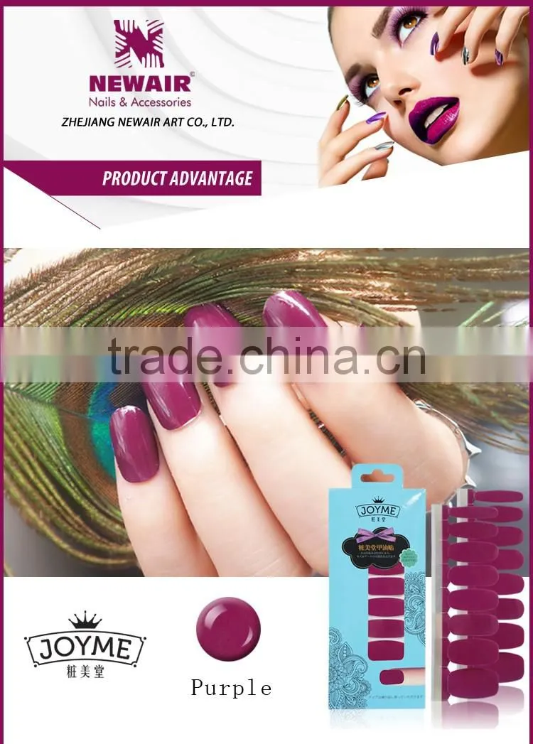 Color Real Nail Polish Strips &Nail Patch Manufacturer Price