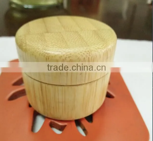 laser engraved bamboo cream jar