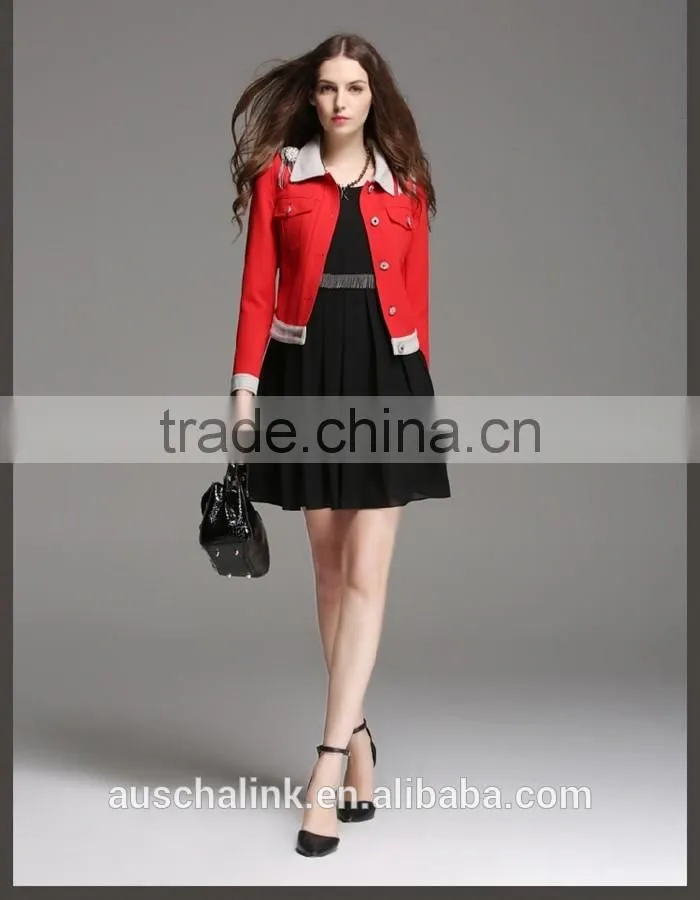 italy style girls long sleeve single breasted short jacket competitive price