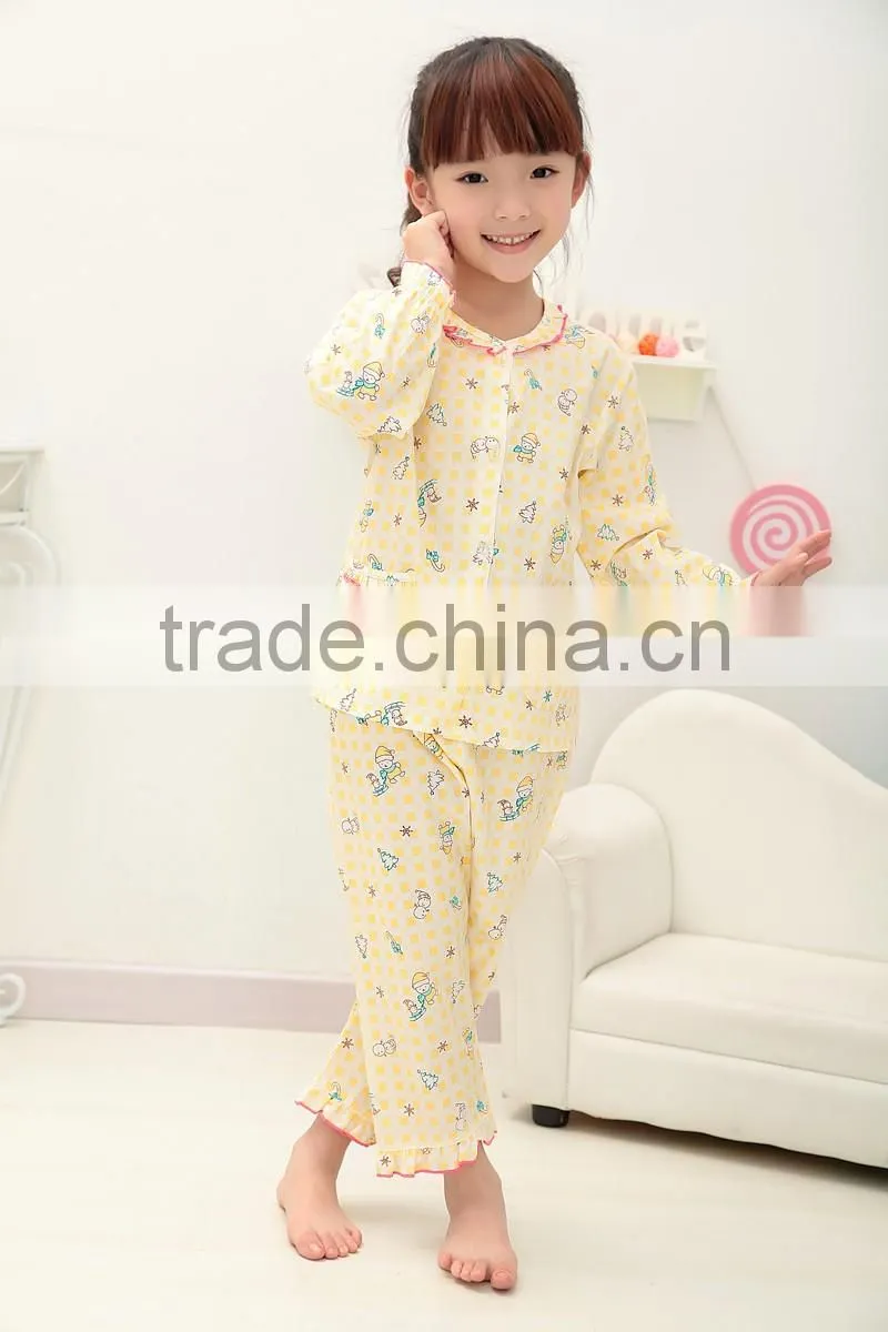 High Quality 100% Polyester Girls Pajamas Wholesale Pajamas For children