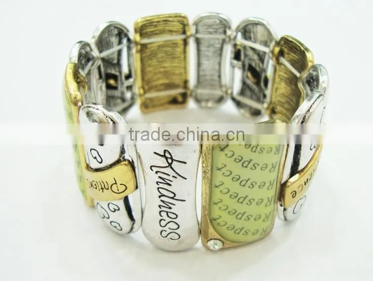 New handmade resin bracelets hotsale blue and white colored resin cuff bracelet