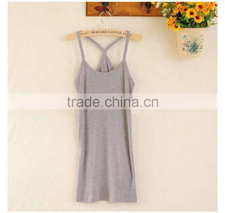 100% cotton women camisole top strings camisole Y-style tank top