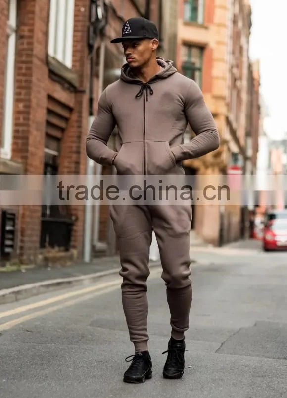 men's hooded tracksuit top slim fit tracksuit