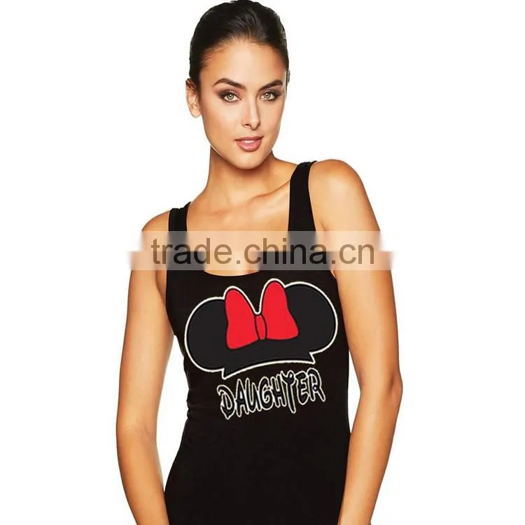 Fashion 100% Cotton Custom Screen Printed New Design Burnout Tank Top