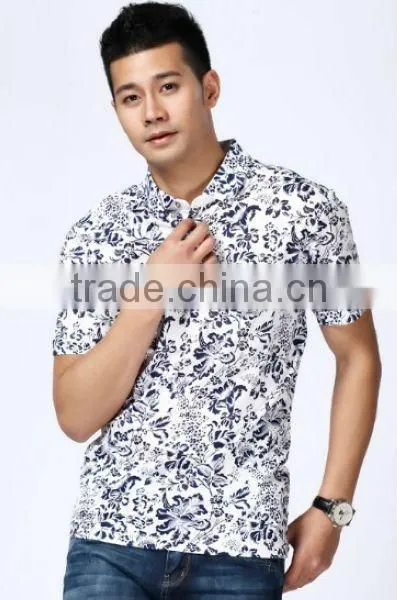 Wholesale Print Cheap V Neck Fashionable Floral T Shirt