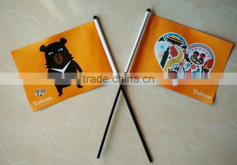 high quality design polyester hand flag