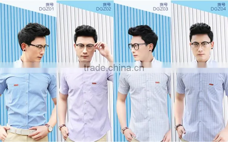 men short sleeve plaid boys casual cotton Hawaiian young fashionable elongated t shirt for men