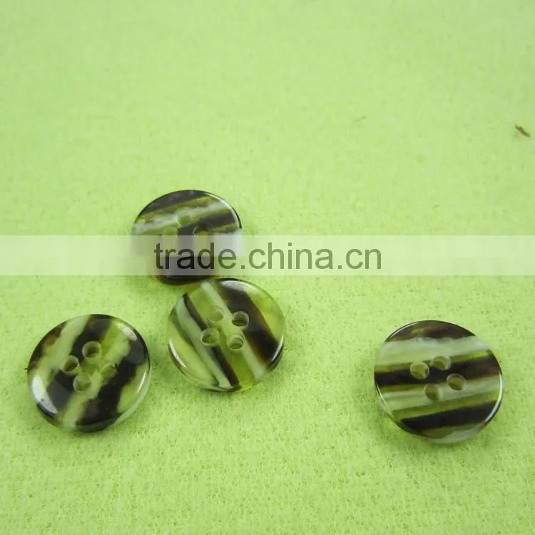 Free Sample stripe Button Plastic polyester Resin Sewing Buttons for Shirt