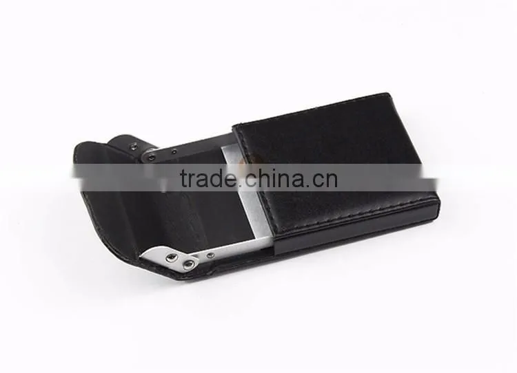 Leather Business Credit Card Holder Case Black Upright Leather Name Credit Business Card Case Holder