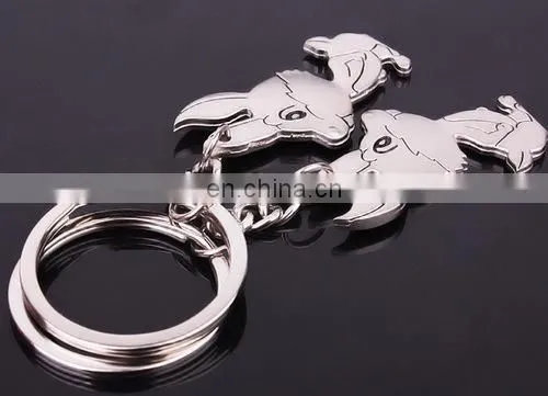 2014 Fashion New Lovely Rabbit Lovers Keychain Couple Valentine's Day Gift