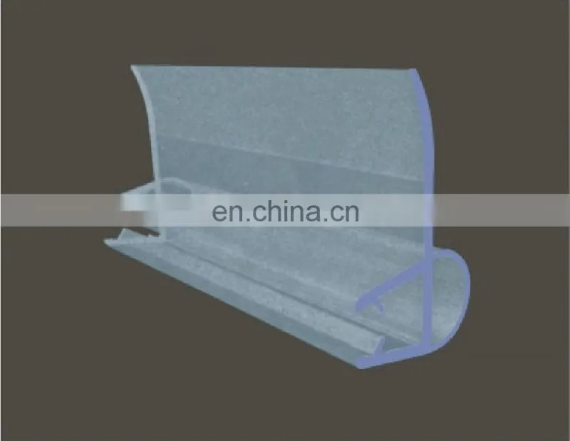 PVC shower door waterproof seal with crashproof bubble on the top for 8mm glass