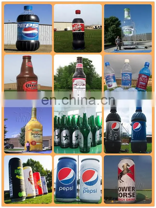 High quality cheap custom shape inflatable ketchup bottle for advertising