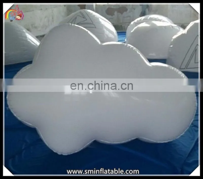 Customized inflatable model,inflatable white cloud balloon, pvc cloud shape for advertising
