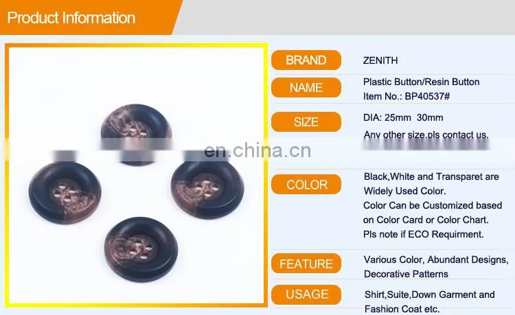 Quality Polyester Resin Suit Coat Button BP40537