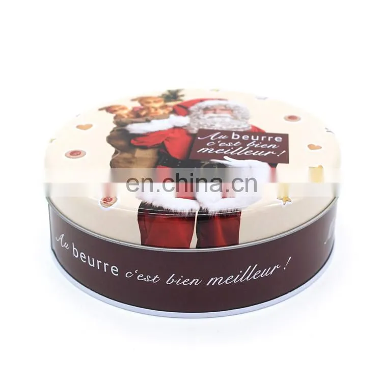 Santa Claus printed christmas gift card packaging metal box