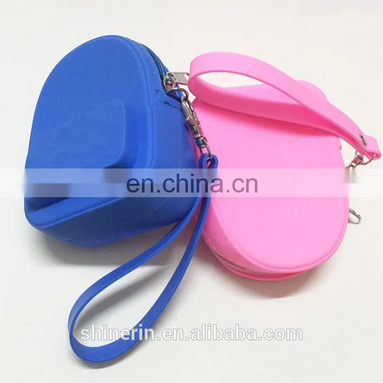 Women'Promotion Gift Silicone Coin Bag Young Ladies Wallet Creative small backpack coin purse