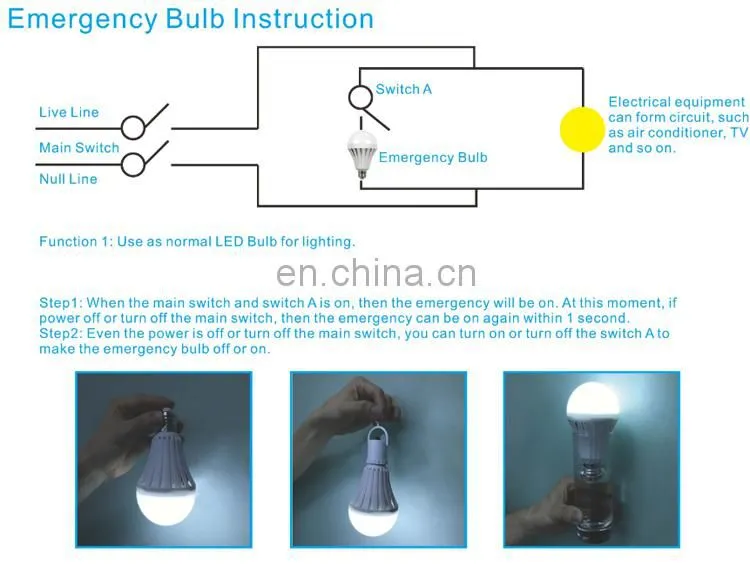 New Emergency Rechargeable 5w 7w 9w Led Lamp E27