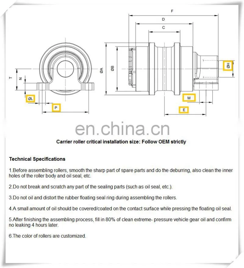 High quality ATLAS-TEREX 1702 excavator track roller for undercarriage spare part