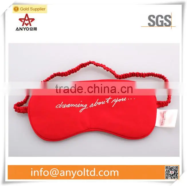Red rayon sleeping eye mask