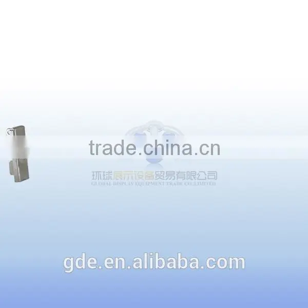 Metal chrome store display hook for slotted channel