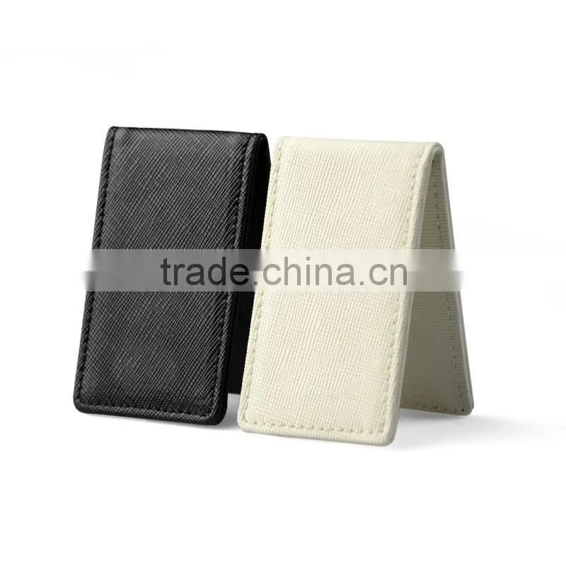 Saffiano leather magnetic money clip holder cash clip with hidden magnetic