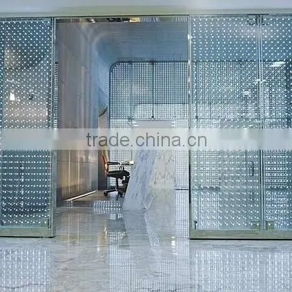 Colorful Led sandwich Glass For lighting wall /Laminated glass with Led lights
